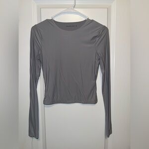 Abercrombie & Fitch Athletic Gray Long Sleeve Top